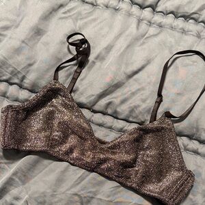 Urban Outfitters Glittery Dark Bralette